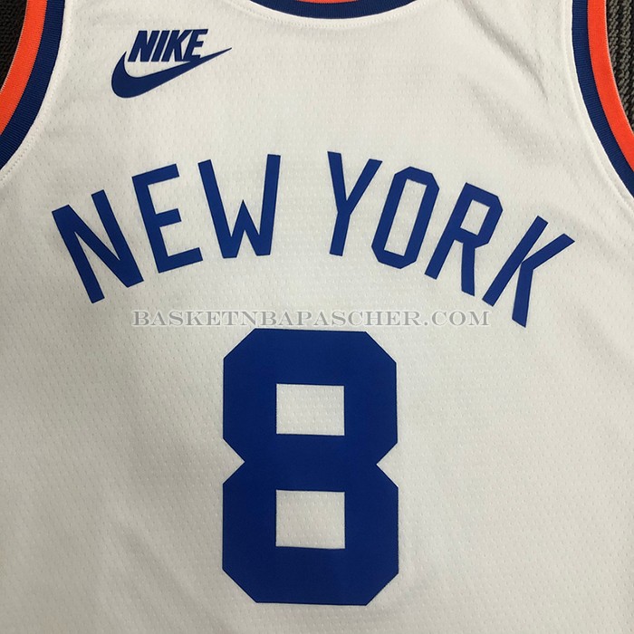 Maillot New York Knicks Kemba Walker NO 8 75th Anniversary Blanc